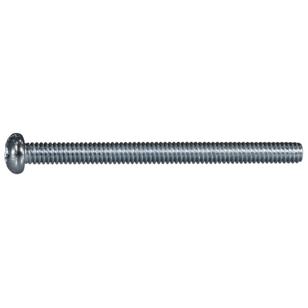 Midwest Fastener #8-32 x 2 in Combination Phillips/Slotted Round Machine Screw, Zinc Plated Steel, 100 PK 07668 - main